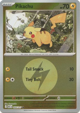 Pikachu (Energy Symbol Pattern) - (055) Reverse Holofoil [ME Ascended Heroes] - Trinity Hobby