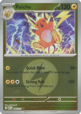 Raichu (Energy Symbol Pattern) - (056) Reverse Holofoil [ME Ascended Heroes] - Trinity Hobby