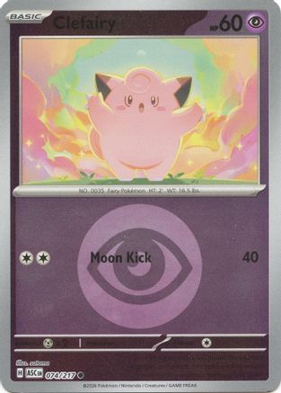 Clefairy (Energy Symbol Pattern) - (074) Reverse Holofoil [ME Ascended Heroes] - Trinity Hobby