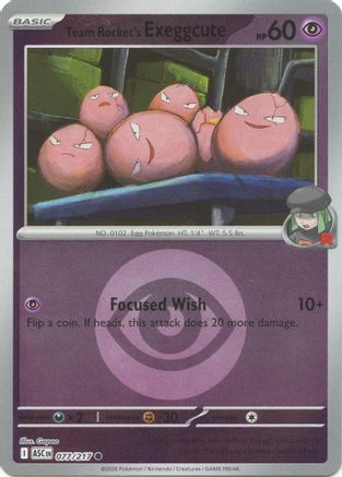 Team Rocket's exeggcute (Energy Symbol Pattern) - (077) Reverse Holofoil [ME Ascended Heroes]