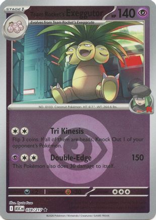 Team Rocket's exeggutor (Energy Symbol Pattern) - (078) Reverse Holofoil [ME Ascended Heroes] - Trinity Hobby
