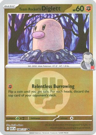 Team Rocket's Diglett (Energy Symbol Pattern) - (100) Reverse Holofoil [ME Ascended Heroes]