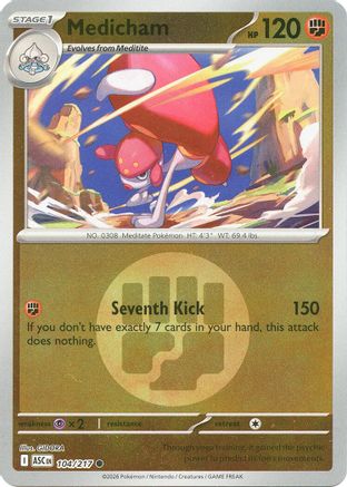 Medicham (Energy Symbol Pattern) - (104/217) Reverse Holofoil [ME Ascended Heroes]