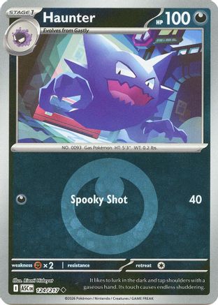 Haunter (Energy Symbol Pattern) - (124) Reverse Holofoil [ME Ascended Heroes] - Trinity Hobby
