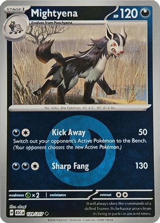 Mightyena (Energy Symbol Pattern) - (129/217) Reverse Holofoil [ME Ascended Heroes] - Trinity Hobby