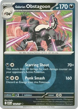 Galarian Obstagoon (Energy Symbol Pattern) - (132/217) Reverse Holofoil [ME Ascended Heroes] - Trinity Hobby