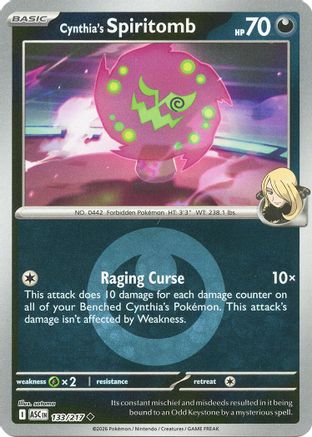 Cynthia's Spiritomb (Energy Symbol Pattern) - (133/217) Reverse Holofoil [ME Ascended Heroes] - Trinity Hobby