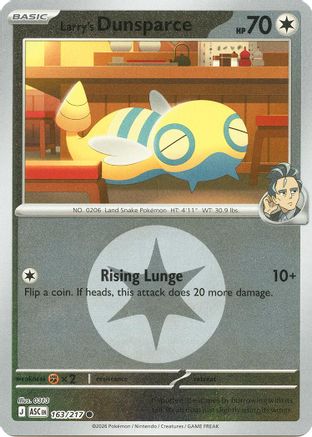 Larry's Dunsparce (Energy Symbol Pattern) - (163) Reverse Holofoil [ME Ascended Heroes]