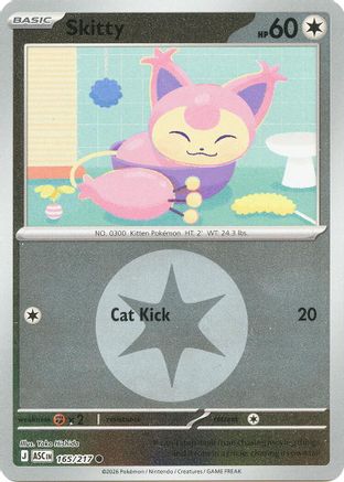 Skitty (Energy Symbol Pattern) - (165) Reverse Holofoil [ME Ascended Heroes] - Trinity Hobby