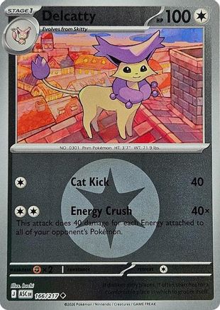 Delcatty (Energy Symbol Pattern) - (166) Reverse Holofoil [ME Ascended Heroes] - Trinity Hobby