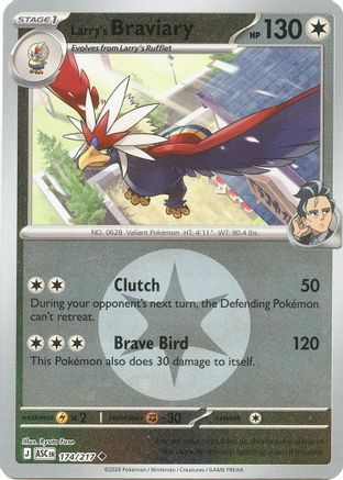 Larry's Braviary (Energy Symbol Pattern) - (174) Reverse Holofoil [ME Ascended Heroes] - Trinity Hobby