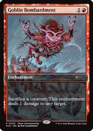 Goblin Bombardment  (GAME-045) - [Game Day & Store Championship Promos] - Trinity Hobby
