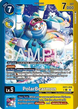 PolarBearmon (Limited Foil) (EX11-016) - [Dawn of Liberator] Foil - Trinity Hobby