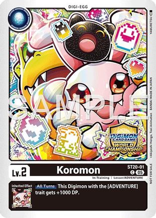 Koromon (World Championship 26–27 Regionals Season 1) (ST20-01) - [Starter Deck 20: Protector of Light] Foil