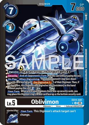Oblivimon (Limited Foil) (EX11-041) - [Dawn of Liberator] Foil - Trinity Hobby