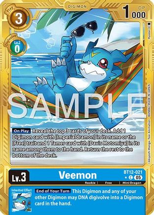 Veemon (Alternate Art) (BT12-021) - [Advanced Booster Digimon Generation] Foil - Trinity Hobby
