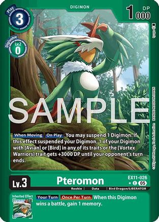 Pteromon (Limited Foil) (EX11-026) - [Dawn of Liberator] Foil - Trinity Hobby