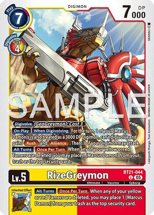RizeGreymon (BT21-044) - [Advanced Booster Digimon Generation]