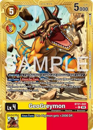 GeoGreymon (Alternate Art) (BT21-042) - [Advanced Booster Digimon Generation] Foil
