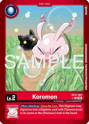 Koromon (Limited Foil) (EX11-001) - [Dawn of Liberator] Foil - Trinity Hobby