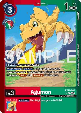 Agumon (Limited Foil) (EX11-007) - [Dawn of Liberator] Foil