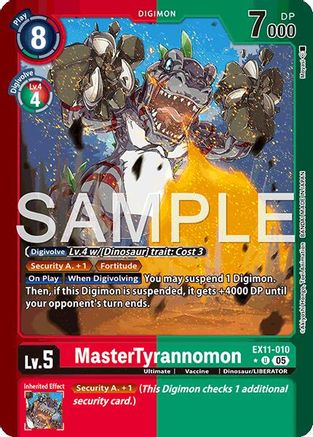 MasterTyrannomon (Limited Foil) (EX11-010) - [Dawn of Liberator] Foil