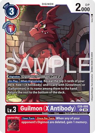 Guilmon (X Antibody) (EX8-009) - [Advanced Booster Digimon Generation] Foil - Trinity Hobby