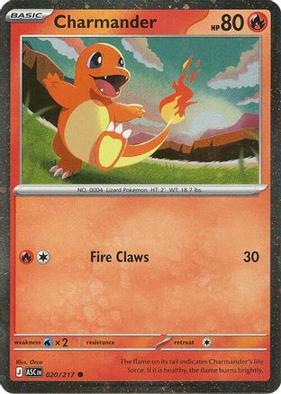 Charmander (Cosmos Holo) - (020/217) Holofoil [Miscellaneous Cards & Products]