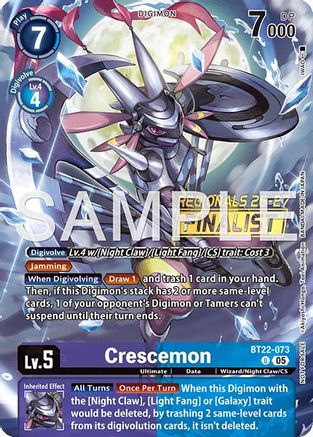Crescemon (Regionals 26-27 Season 1 Finalist) (BT22-073) - [Cyber Eden] Foil