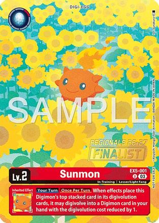 Sunmon (Regionals 26-27 Season 1 Finalist) (EX5-001) - [Animal Colosseum] Foil