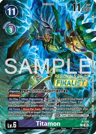 Titamon (Regionals 26-27 Season 1 Finalist) (P-209) - [Digimon Promotion Cards] Foil