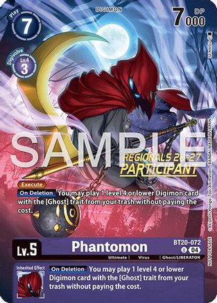 Phantomon (Regionals 26-27 Season 1 Participant) (BT20-072) - [Release Special Booster 2.5] Foil