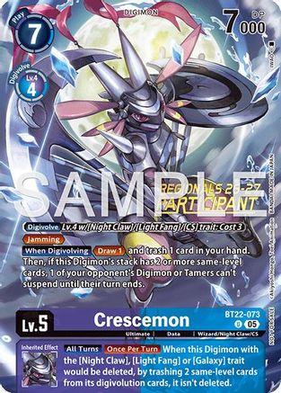 Crescemon (Regionals 26-27 Season 1 Participant) (BT22-073) - [Cyber Eden] Foil