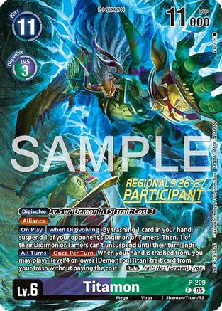 Titamon (Regionals 26-27 Season 1 Participant) (P-209) - [Digimon Promotion Cards] Foil