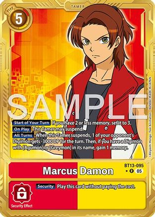 Marcus Damon - BT13-095  (Alternate Art) (BT13-095) - [Advanced Booster Digimon Generation] Foil - Trinity Hobby