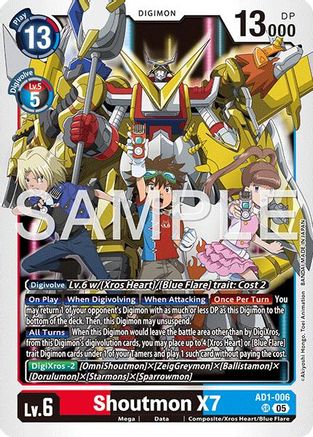 Shoutmon X7 (AD1-006) - [Advanced Booster Digimon Generation] Foil