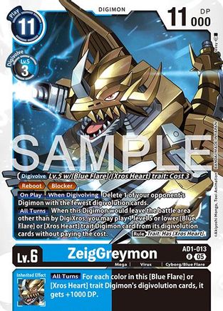 ZeigGreymon (AD1-013) - [Advanced Booster Digimon Generation] Foil
