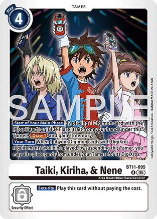 Taiki, Kiriha, & Nene (BT11-095) - [Advanced Booster Digimon Generation] Foil - Trinity Hobby