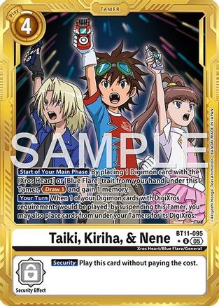 Taiki, Kiriha, & Nene (Alternate Art) (BT11-095) - [Advanced Booster Digimon Generation] Foil - Trinity Hobby