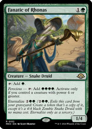 Fanatic of Rhonas  [Foil]  (PPECL-152) - [Promo Pack: Lorwyn Eclipsed] - Trinity Hobby