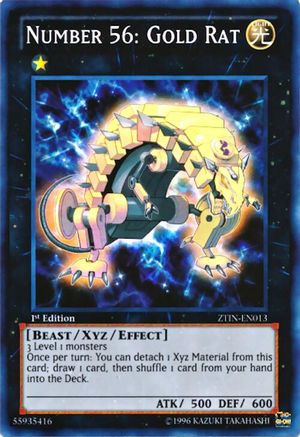 Number 56: Gold Rat [ZTIN-EN013] Super Rare - Trinity Hobby