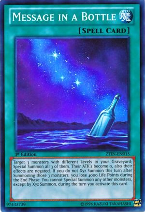 Message in a Bottle [ZTIN-EN015] Super Rare - Trinity Hobby