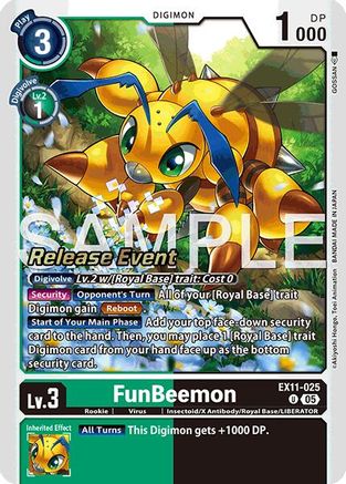 FunBeemon (EX11-025) - [Dawn of Liberator Release Event Cards]