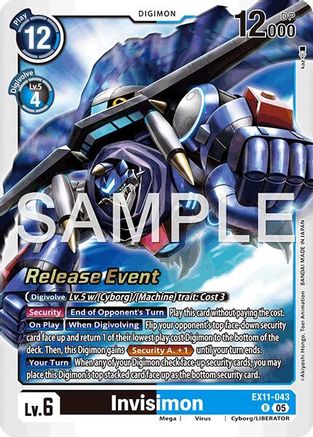 Invisimon (EX11-043) - [Dawn of Liberator Release Event Cards] Foil