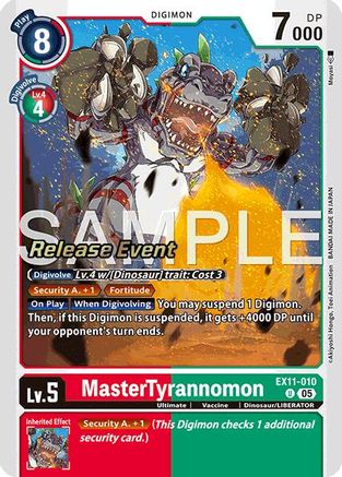 MasterTyrannomon (EX11-010) - [Dawn of Liberator Release Event Cards]