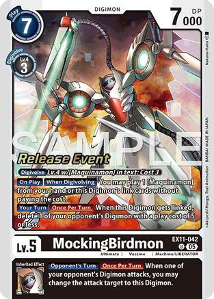 MockingBirdmon (EX11-042) - [Dawn of Liberator Release Event Cards]