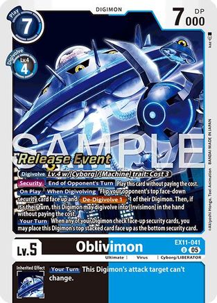 Oblivimon (EX11-041) - [Dawn of Liberator Release Event Cards]