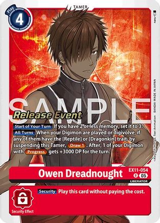 Owen Dreadnought (EX11-054) - [Dawn of Liberator Release Event Cards] Foil