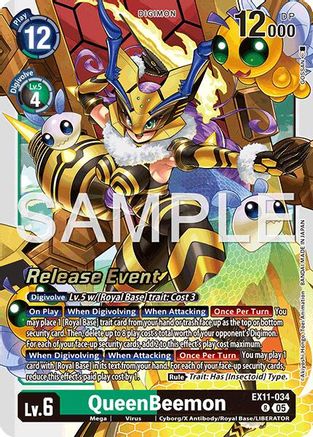 QueenBeemon (EX11-034) - [Dawn of Liberator Release Event Cards] Foil