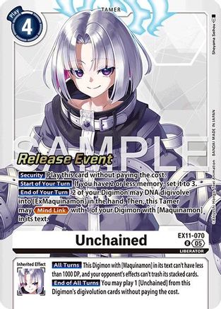 Unchained (EX11-070) - [Dawn of Liberator Release Event Cards] Foil